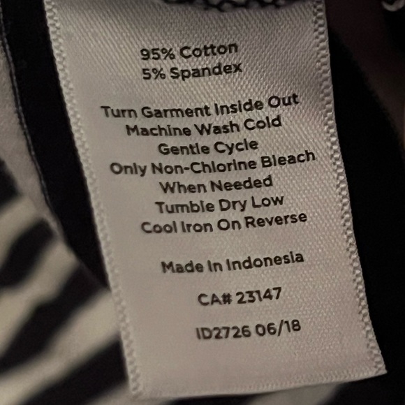 Talbots Navy and White Striped Holiday Shirt Size 3X - Picture 4 of 6